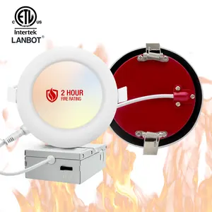 Lanbot ETL 5CCT CRI 90 2小时防火天花板发光二极管面板6英寸12w超薄嵌入式面板灯