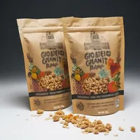 Emballage de collation refermable en PET avec fermeture éclair Sac à popcorn avec fenêtre pour les collations gonflées pour le lait Nourriture pour animaux de compagnie Gelée Nouilles Salade