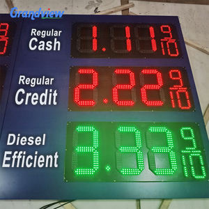 Affichage LED double face <span class=keywords><strong>pour</strong></span> extérieur, vente en gros, panneaux <span class=keywords><strong>de</strong></span> prix <span class=keywords><strong>de</strong></span> station-service à <span class=keywords><strong>7</strong></span> segments, contrôle à distance, tableau <span class=keywords><strong>de</strong></span> prix <span class=keywords><strong>de</strong></span> station-service - Product Image 2