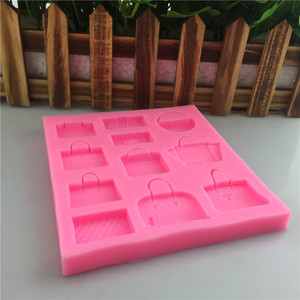 11 tipos de bolsos de mano <span class=keywords><strong>para</strong></span> decoración de <span class=keywords><strong>pasteles</strong></span> y magdalenas, bolsos de mano, monederos de silicona, molde de Fondant <span class=keywords><strong>para</strong></span> dulces, arcilla polimérica, molde de vela - Product Image 2