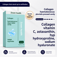Tablet Permen Tekan Kolagen Astaxanthin Vitamin C Asam Hialuronat Label Pribadi OEM ODM Suplemen Kecantikan Kulit