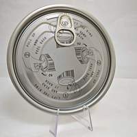 401 #   Couvercle rond en fer blanc EOE 98,9 mm pour emballage alimentaire à ouverture facile