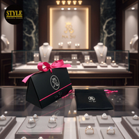 Kit d'emballage artisanal écologique personnalisé pour mariage, anniversaire, cadeau, sac à bijoux pliable en papier artistique avec dorure à chaud