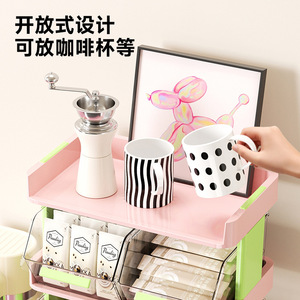 Caja de Almacenamiento para Bolsitas de Té, Organizador de Oficina Transparente con Múltiples Cajones, para Escritorio o Cafetería, Tipo Rectangular Vertical, Material PP - Product Image 2