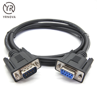 Cable de Extensión Serial DB9 Macho a Hembra RS232 de 9 Pines, Arnés de Cableado Recto, Aislamiento de PVC VGA para Monitor de Computadora