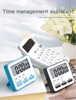 Roter Digitaler Kunststoff-Timer-Wecker Multifunktional für Küche, Bad, Schlafzimmer, Wohnzimmer 4-Kanal-Countdown FlexTime Lab