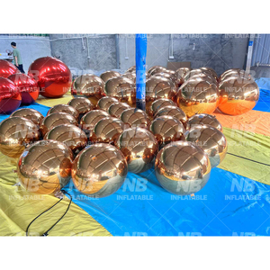 Fast Shipping Gold Inflatable Mirror <b>Balloon</b> PVC Ball Event Decoration Big Shiny <b>Customized</b> Decoration Inflatable Mirror Ball Fa - Product Image 5