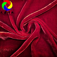 Tissu de Luxe Pur Velours 100 % Soie Brossé Couleur Unie de 54" Provenant d'Usine Chinoise pour Écharpes, Robes et Vêtements