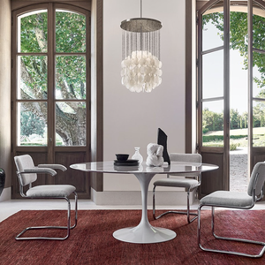 Silla de comedor <span class=keywords><strong>Cesca</strong></span> con marco arqueado cromado Retro de diseño vintage para uso en restaurante - Product Image 3