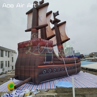 Aire de jeux géante Parc Décoration Photo Souvenir Bateau Pirate Gonflable Expédition Voile Navigation Modèle