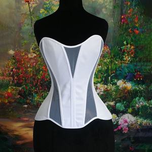 Nouveau haut sculptant en forme d'arête de poisson pour femmes, en fil tricoté œil-de-chat, écologique, contrôle ferme de la <span class=keywords><strong>taille</strong></span>, amincissant, logo, soutien-gorge en latex pour <span class=keywords><strong>mariage</strong></span> - Product Image 3