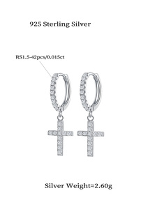 <span class=keywords><strong>Orecchini</strong></span> all'ingrosso S925 in <span class=keywords><strong>argento</strong></span> Sterling lusso Moissanite gemma da donna <span class=keywords><strong>orecchini</strong></span> rotondi - Product Image 5