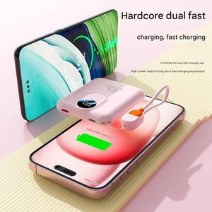 แบตสำรองไร้สายสำหรับโทรศัพท์มือถือ พร้อมหน้าจอ LED ความจุ 20000mAh รองรับการชาร์จเร็ว 22.5W แบบ 2-in-1 ที่ชาร์จเร็วและแท่นวางโทรศัพท์ - Product Image 4