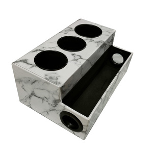 Organizador de Herramientas para el Cabello de Madera y Cuero de Primera Calidad, Soporte para Secador de Pelo, Organizador de Accesorios de Baño, Soporte para Encimera de Baño - Product Image 6