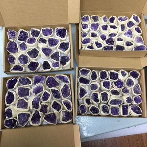 Hot Selling High Quality Natural Uruguay Amethyst Cluster Amethyst Geode <strong>Crystal</strong> Cluster <strong>Raw</strong> Gemstone Healing Stones With Box - Product Image 4