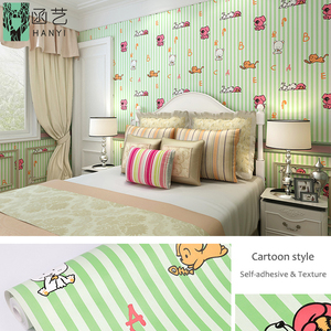 Carta da Parati Adesiva in PVC per Cameretta Bambini, Motivi Cartoon Rosa, Rotoli di Carta da Parati - Product Image 6