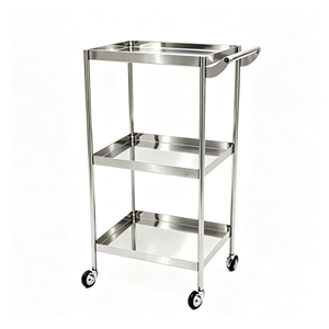รถเข็นเก็บจานสแตนเลส 3 ชั้น แบบมีล้อ สำหรับร้านอาหาร รับน้ำหนักได้มาก - Product Image 3