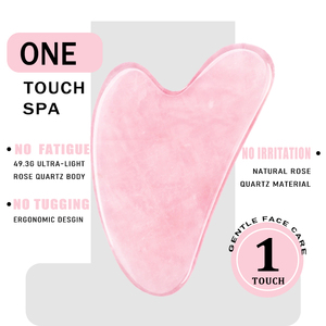 Недорогая массажная доска Гуаша из розового кварца в форме сердца с индивидуальным дизайном, для лифтинга лица и уменьшения отеков - Product Image 3