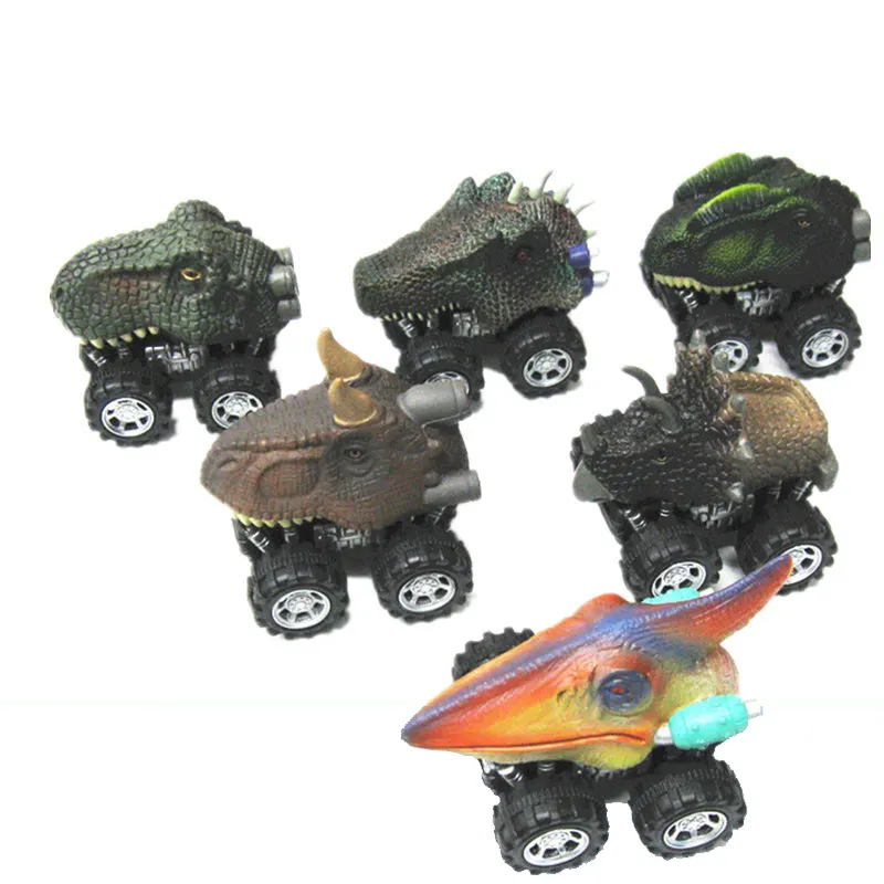 2020 Car.Toy Dinosaur Vehicles Pull Back Cars with LED Light Dinosaur Sound Toys for Boys Toddlers Small Car Toys