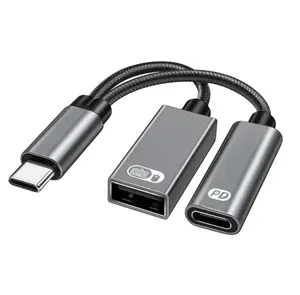 USB tip-c Hub USB-C PD3.0 için USB 2.0 adaptör OTG dönüştürücü PD 60W için MacBook Pro/hava/Huawei P50 S22 iPad Pro fare klavye PC