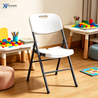 Chaise pliante confortable, portable, en plastique, antidérapante, empilable, pour l'école, l'hôpital, vente en promotion