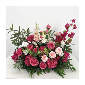 Grand arrangement de rangée funéraire floral artificiel table de mariage mariage floral - Product Image 1