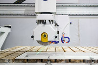 Scie à pont multifonctionnelle 4+1 axes pour pierre, machine de découpe de dalles de marbre et de granit 4 axes 5 axes pour tombes et comptoirs de cuisine