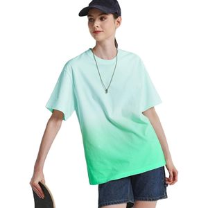 Camiseta Oversize Degradada para Mujer FOXA, 100% Algodón, Transpirable, Estilo Urbano, Casual, Manga Corta, Corte Holgado - Product Image 3