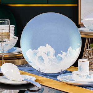 Service de table et vaisselle en porcelaine de style européen minimaliste, 60 pièces, motif fleur de glace, en porcelaine fine, vente chaude - Product Image 6