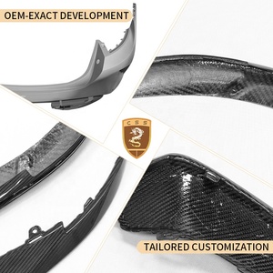 Kit carrosserie en carbone sec pour <span class=keywords><strong>Porsche</strong></span> <span class=keywords><strong>Taycan</strong></span> Turismo, conversion de l'ancien au nouveau <span class=keywords><strong>Turbo</strong></span> <span class=keywords><strong>S</strong></span>, kit carrosserie, lèvre avant, pare-chocs arrière, évents d'air - Product Image 5