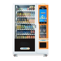Distributeur automatique électronique 24h/24, snacks, boissons froides, bonbons, paiement par code QR, paiement par pièces, paiement par carte de crédit, compresseur métallique, 300-600 pièces