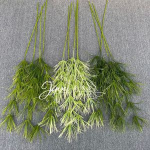 Plante artificielle en bambou Jinxi, herbe verte en PVC souple, décoration de mariage, style forêt, matériel floral - Product Image 1