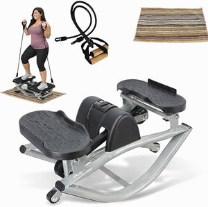 Home Rock Stepper U Stepper Twister Mini Pedal Stepper Machine Whole Body Fitness With <strong>Mat</strong> and Ropes - Product Image 1