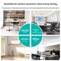 Prise murale encastrée avec USB Type-C pour bureau, charge rapide PD 65W, échantillon OEM, commande en gros