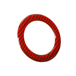 Pour BMW Série 3 E46, emblème de volant applicable, autocollant de garniture en fibre de carbone noir et rouge pour M6 M3 M5 M4 - Product Image 2