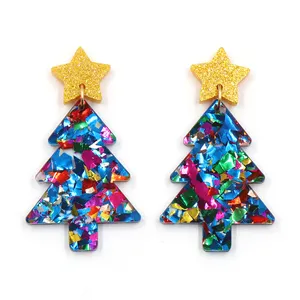 ERS756ER1635 New arrival CN Drop Christmas tree TRENDY Acrylic earrings Jewelry for women