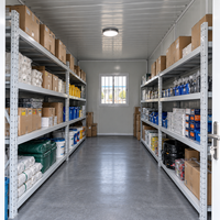 Maison modulaire en kit, conteneur habitable pour bureau temporaire et logement des travailleurs avec structure durable