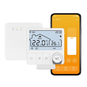 <span class=keywords><strong>Thermostat</strong></span> intelligent <span class=keywords><strong>sans</strong></span> <span class=keywords><strong>fil</strong></span> moderne RF868 avec plusieurs méthodes de contrôle pour une utilisation en intérieur dans les hôtels, les appartements, installation facile, Wi-Fi - Product Image 3