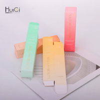 Boîte en papier couché avec logo estampé à chaud, carton cosmétique biodégradable pour l'emballage de flacons d'essences de soin de la peau