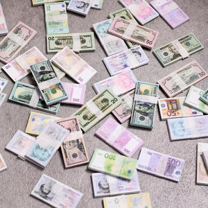 Mini billets de banque factices réalistes en papier (Dollar, <span class=keywords><strong>Euro</strong></span>, Livre) pour fêtes et films - Product Image 2