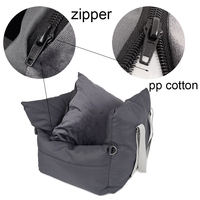 Siège de transport multifonctionnel pour chien de haute qualité, imperméable, avec ceinture de sécurité et motif uni