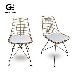 Gstar Mobilier Design En Métal Doré Rose Cadre DKR Fil <span class=keywords><strong>Bikini</strong></span> Dinant la Chaise avec siège EN PU - Product Image 3