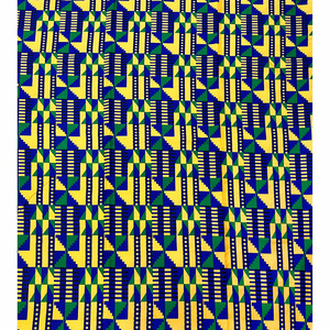 Tissu imprimé en polyester Kente Ankara, style <span class=keywords><strong>ethnique</strong></span>, tissu africain en cire avec fil peigné, tissu popeline tissé - Product Image 3