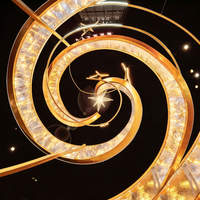 Luz Decorativa Navideña LED en Espiral con Motivo de Estrella 3D, Escultura Luminosa Grande para Exteriores, Centro Comercial, Decoración Festiva