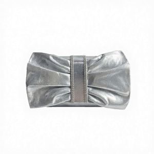 Women Evening <b>Clutch</b> Lace Flower Pearl Chain Handbag Stylish Crossbody Bags With Metal Strap - Product Image 2