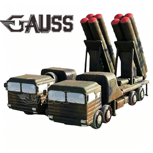 Modèle réplique de véhicule <span class=keywords><strong>radar</strong></span> gonflable <span class=keywords><strong>militaire</strong></span> GAUSS-8 personnalisé, grand format, vert/marron, pour entraînement, avec <span class=keywords><strong>radar</strong></span> passif et infrarouge - Product Image 1