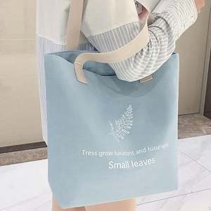 Lilalila Women's Handheld Canvas Artistic Youth Tote <b>Bag</b> INS Korean Style Large Capacity Mommy <b>Bag</b> Sen Series Shoulder <b>Bag</b> - Product Image 3