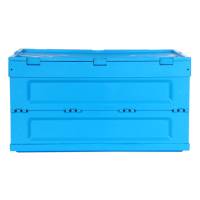 Conteneurs pliables en plastique industriels avec couvercle, boîtes logistiques empilables robustes pour centre de distribution et stockage en détail