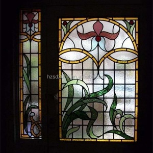 Vitrail Tiffany personnalisé en cuivre, artisanal, pour porte, fenêtre et mur, éclat d'intérieur - Product Image 4