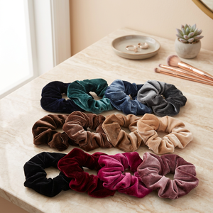 Chouchous en velours polyester avec nœud – Style décontracté chic 10*4cm - Product Image 2